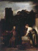 REMBRANDT Harmenszoon van Rijn, Christ and the Woman of Samaria